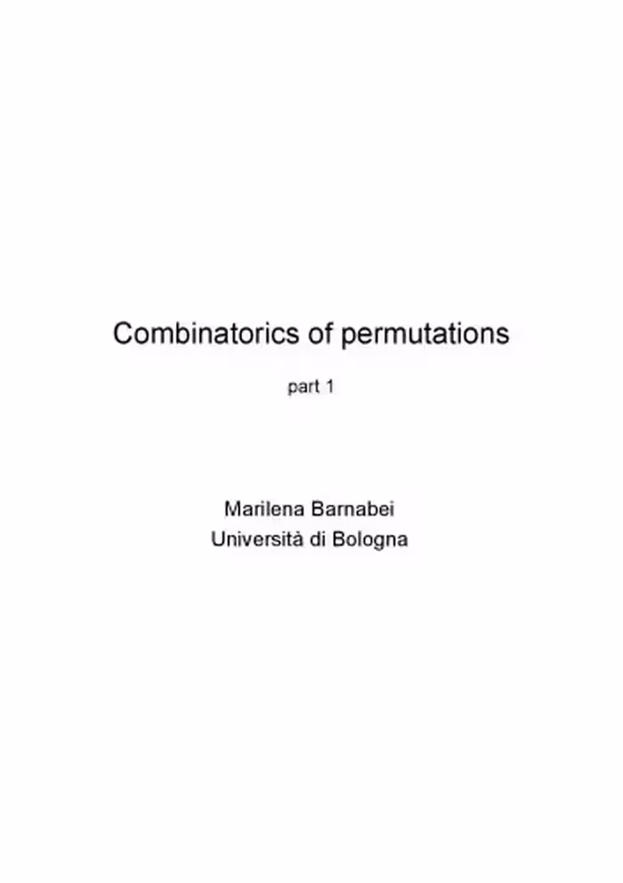 خرید و دانلود نسخه کامل کتاب Combinatorics of permutations (parts 1--4) [Lecture notes]