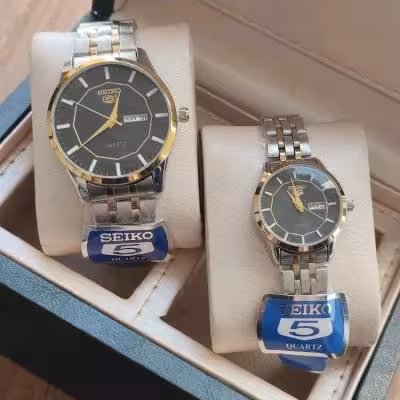 ست ساعت سیکو صفحه مشکی SEIKO