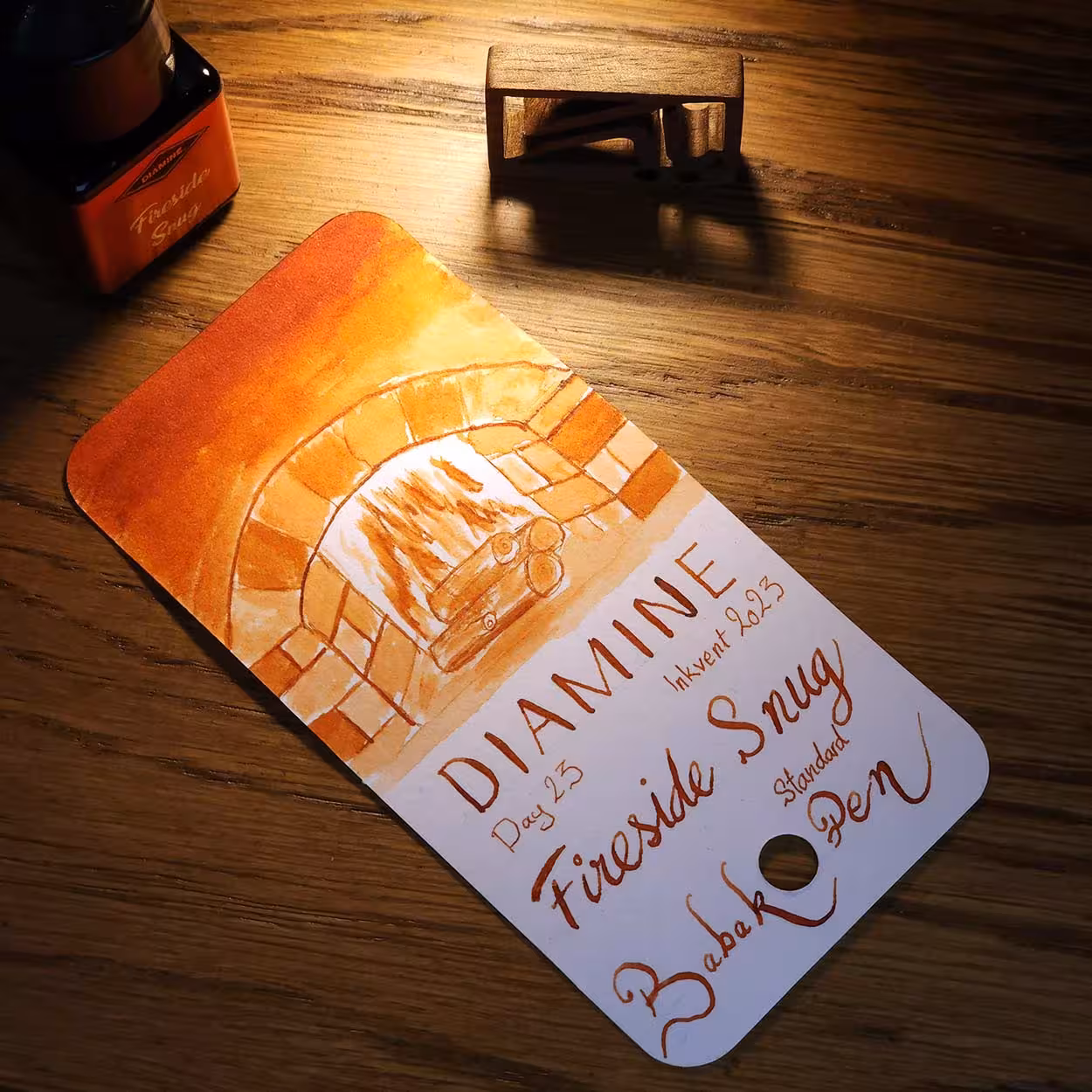Inkvent Calender Diamine 2023 Day 23 Fireside Snug