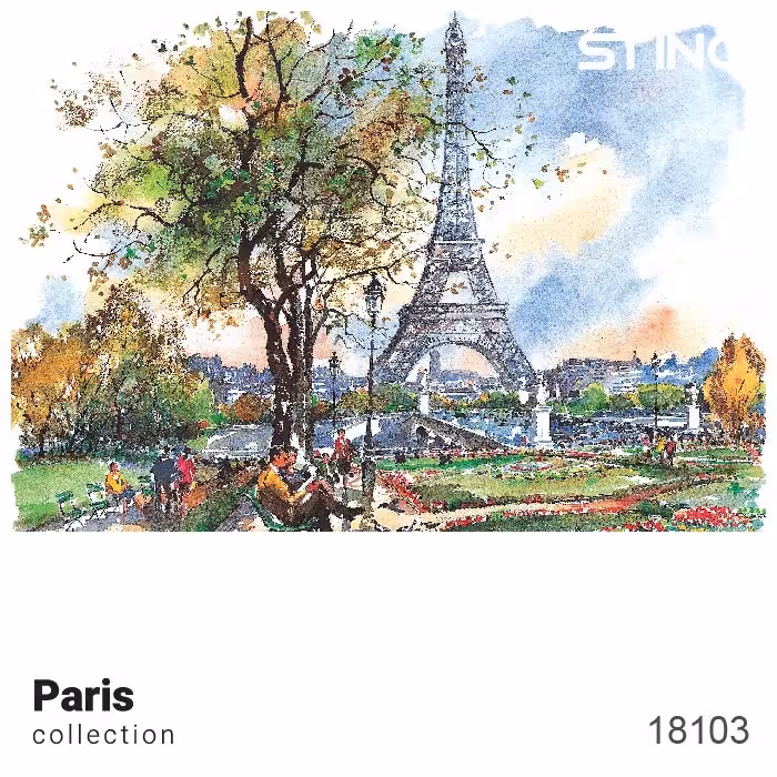 پازل شیشه ای استینو 1000 تکه طرح پاریس (کد 18103)،(باجعبه)
