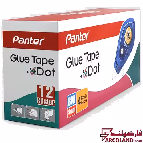 چسب نواری دوطرفه پنتر کد GT101 بسته 12 عددی