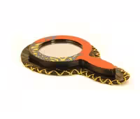 آینه دستی طرح دار چوبی کد MH1022