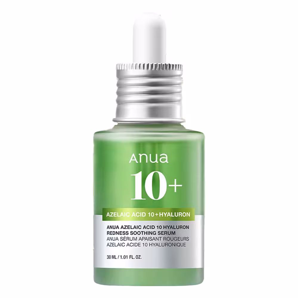سرم آبرسان تسکین دهنده جوش آزلائیک اسید 10% و هیالورون آنوا Anua حجم 30 میل