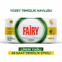 دستمال مرطوب چند منظوره سطوح فیری Fairy رایحه لیمو بسته 100 عددی