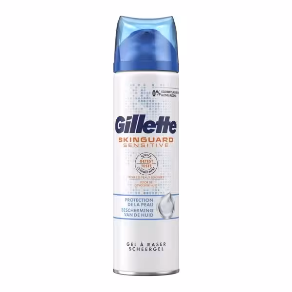 skin guard sensitive ژل اصلاح ژیلت حجم 200 میل