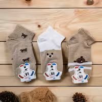 جوراب نیم ساق بچگانه تدی وسط کرم