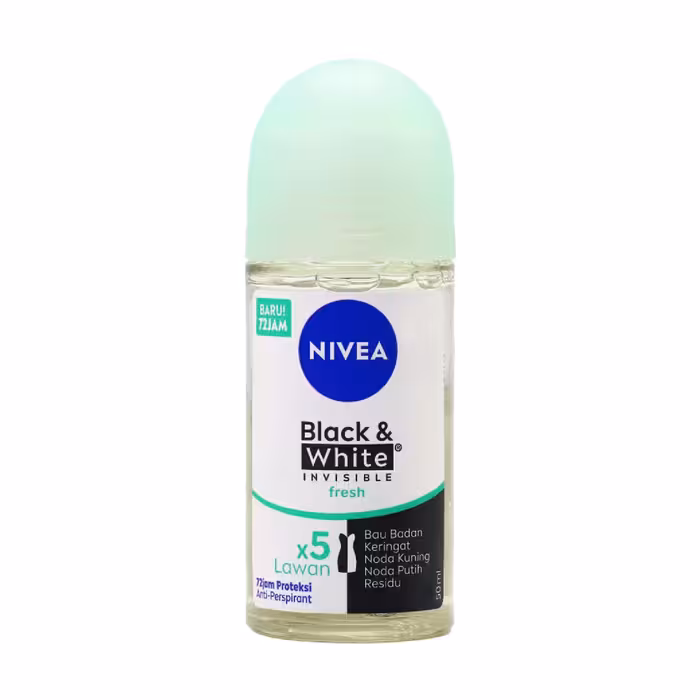 مام رول ضد تعریق نیوا بلک اند وایت اینویزیبل فرش 50 میلی‌لیتر Nivea black and white invisible fresh Roll-On