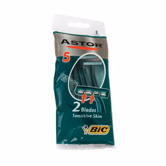خودتراش دو تیغه بیک مدل Astor بسته 5 عددی