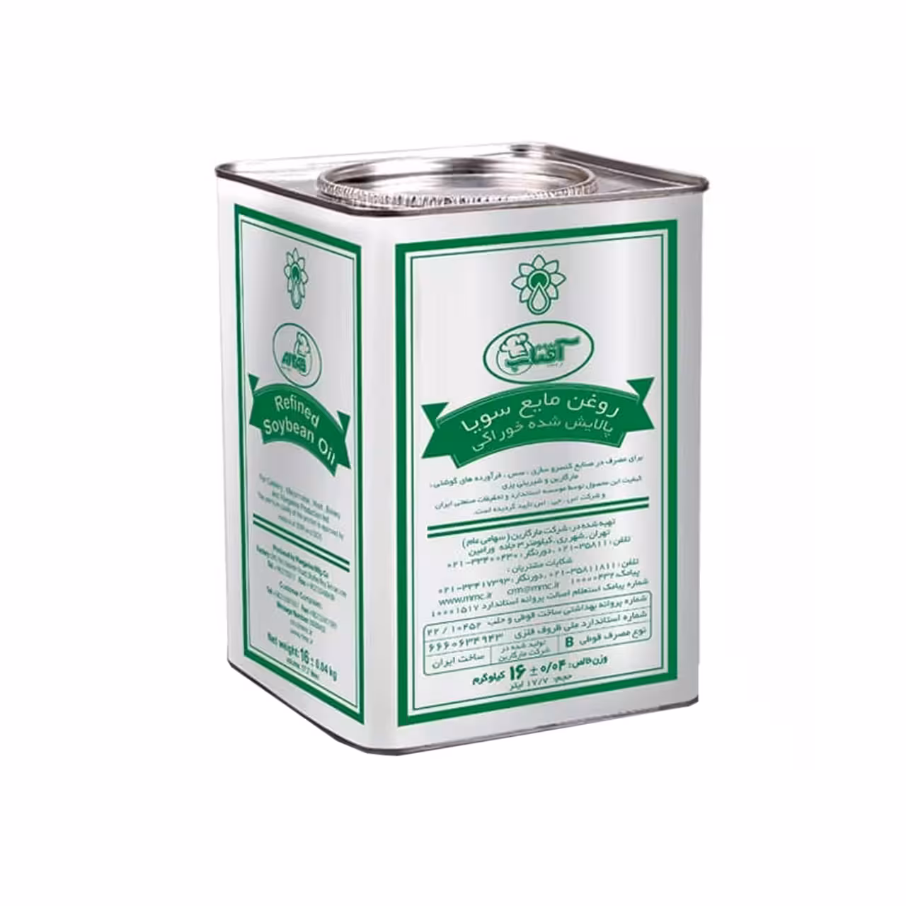 روغن مایع سویا معمولی آفتاب 16 کیلویی