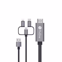 کابل تبدیل HDMI به USB-C / microUSB / لایتنینگ پرووان مدل PCH70 طول 1.8متر