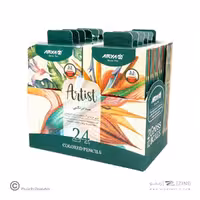 مدادرنگی24رنگ جعبه مقوایی حرفه ای/آرتیست آریا کد3602/3606