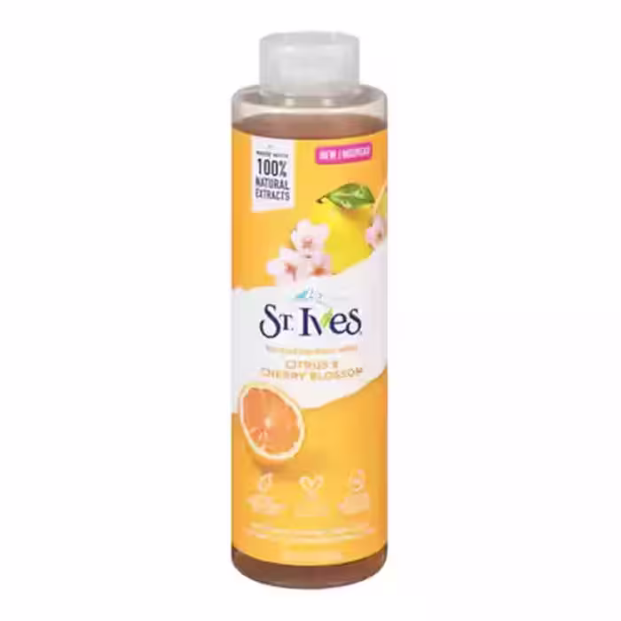 شامپو بدن کانادایی سنت ایوز ST.Ives مدل Citrus & Cherry Blossom حاوی عصاره مرکبات و شکوفه‌های گیلاس 650 میل