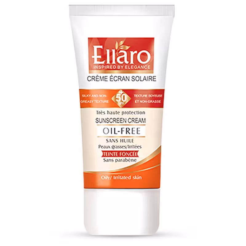 کرم ضد آفتاب 50 spf مناسب پوست چرب بژ طبیعی 40 میل برند الارو