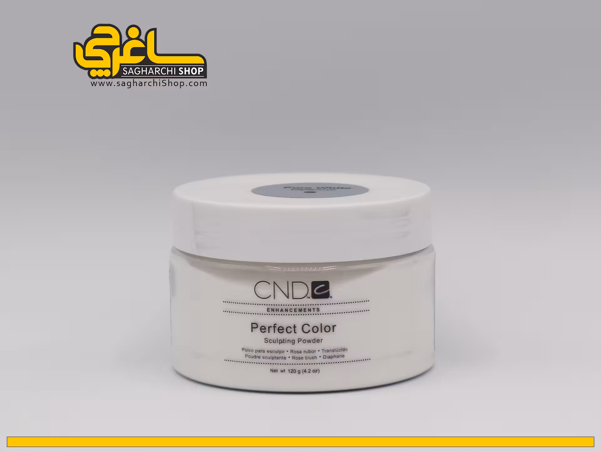 پودر کاشت ناخن سفید گچی سی ان دی CND PURE WHITE