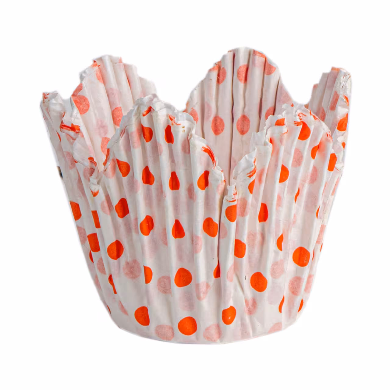 کپسول کاغذی کاپ کیک مدل گل طرح خال خالی