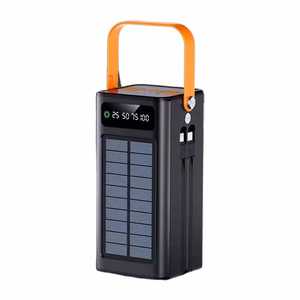 پاور بانک خورشیدی 50000 میلی‌آمپرساعت با شارژ سریع 120 وات Solar Power Bank 50000mAh 120W Fast Charging