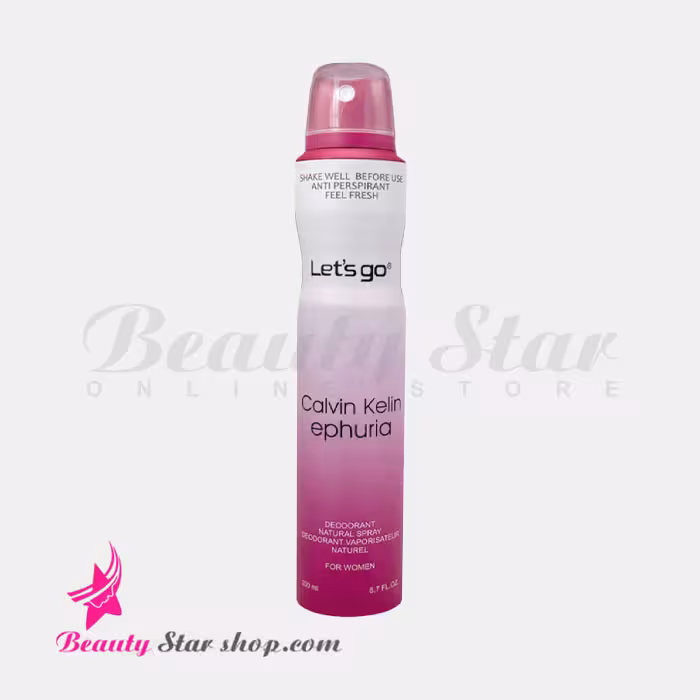 اسپری خوشبو کننده بدن زنانه لتس گو مدل Calvin Klein Euphoria حجم 200 میلی لیتر