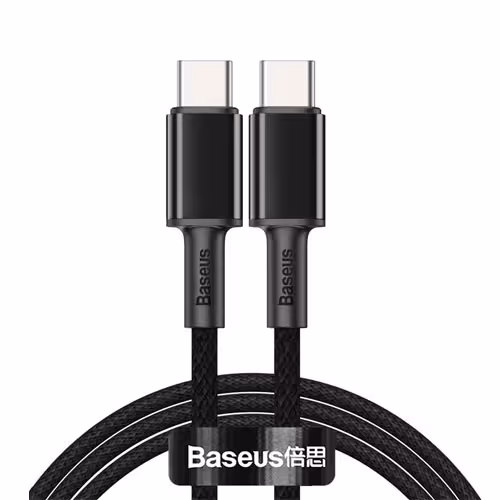 کابل شارژ دو سر تایپ سی 100 واتی 1 متری بیسوس مدل CATGD-01