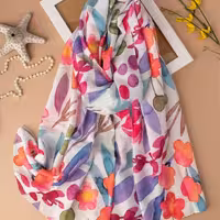 شال آبرنگی زیبا جنس نخ اسلپ