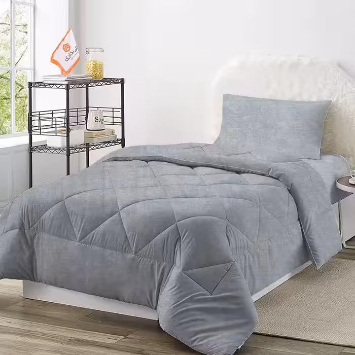 روتختی ترک طرح پتینه آبی روشن یک نفره سه تکه