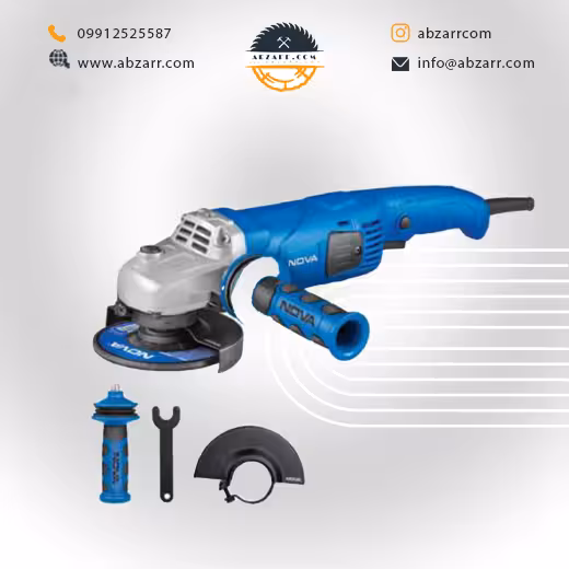 مینی فرز دسته بلند 125 میلیمتر (دیمردار) – 1400 وات  نوا مدل 3125 (( اقساط یک ساله ))