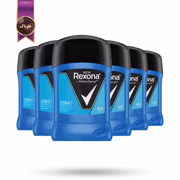 6 عدد مام صابونی مردانه رکسونا Rexona مدل کبالت Cobalt حجم 50 میلی‌ لیتر (اورجینال)