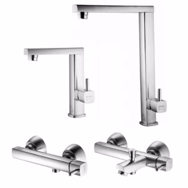 ست شیرالات درخشان مدل اسپینر کروم