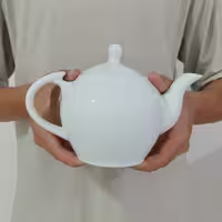 قوری چینی تقدیس سفید ساده سایز 6