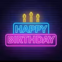 تابلو نئون طرح تولدت مبارک