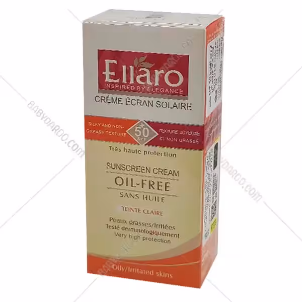 کرم ضد آفتاب فاقد چربی SPF50 الارو  بژ روشن