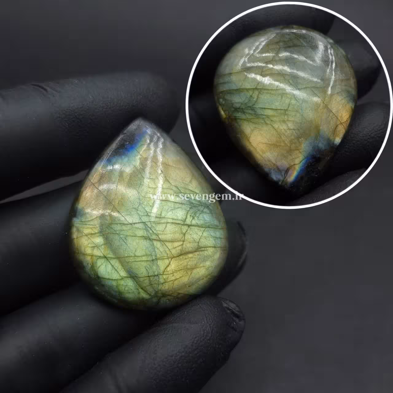 نگین سنگ لابرادوریت ماداگاسکار (کدA759)