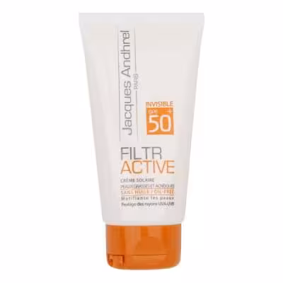 کرم ضد آفتاب بدون رنگ ژاک آندرل پاریس SPF 50 مدل FILTR ACTIVE ‌مناسب پوست‌های چرب و مستعد آکنه حجم 50 میلی‌لیتر