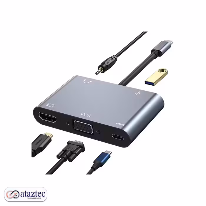 هاب 5 پورت مدل Type-C BYL-2002 | با قابلیت شارژ سریع 100W