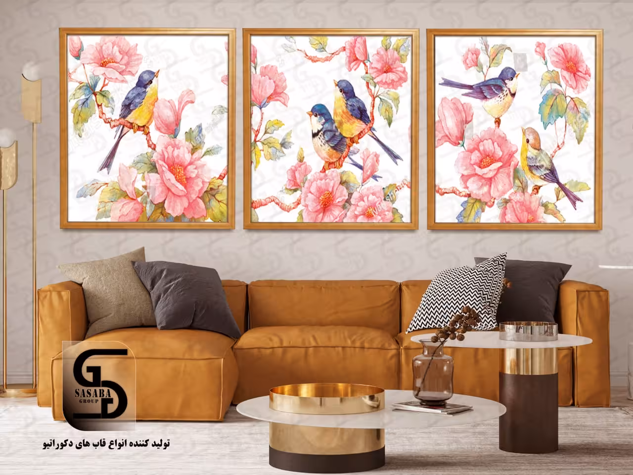 تابلو دکوراتیو سه تکه 60*40 درجه1