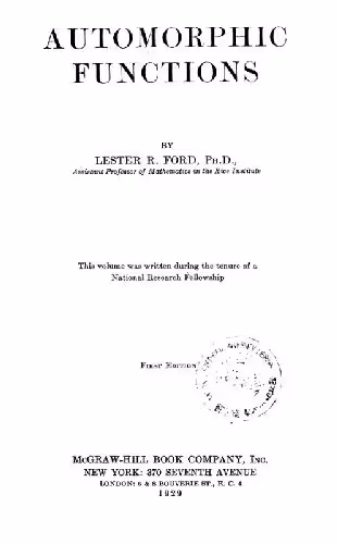خرید و دانلود نسخه کامل کتاب Automorphic Functions 1ST Edition