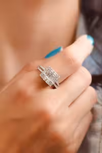 انگشتر امرالدکات ایتالیایی جواهری نقره زنانه کد 10908