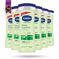 6 عدد لوسیون بدن وازلین Vaseline مدل آلوئه‌ ورا تسکین‌ دهنده Aloe Soothe حجم 400 میلی لیتر (اورجینال)