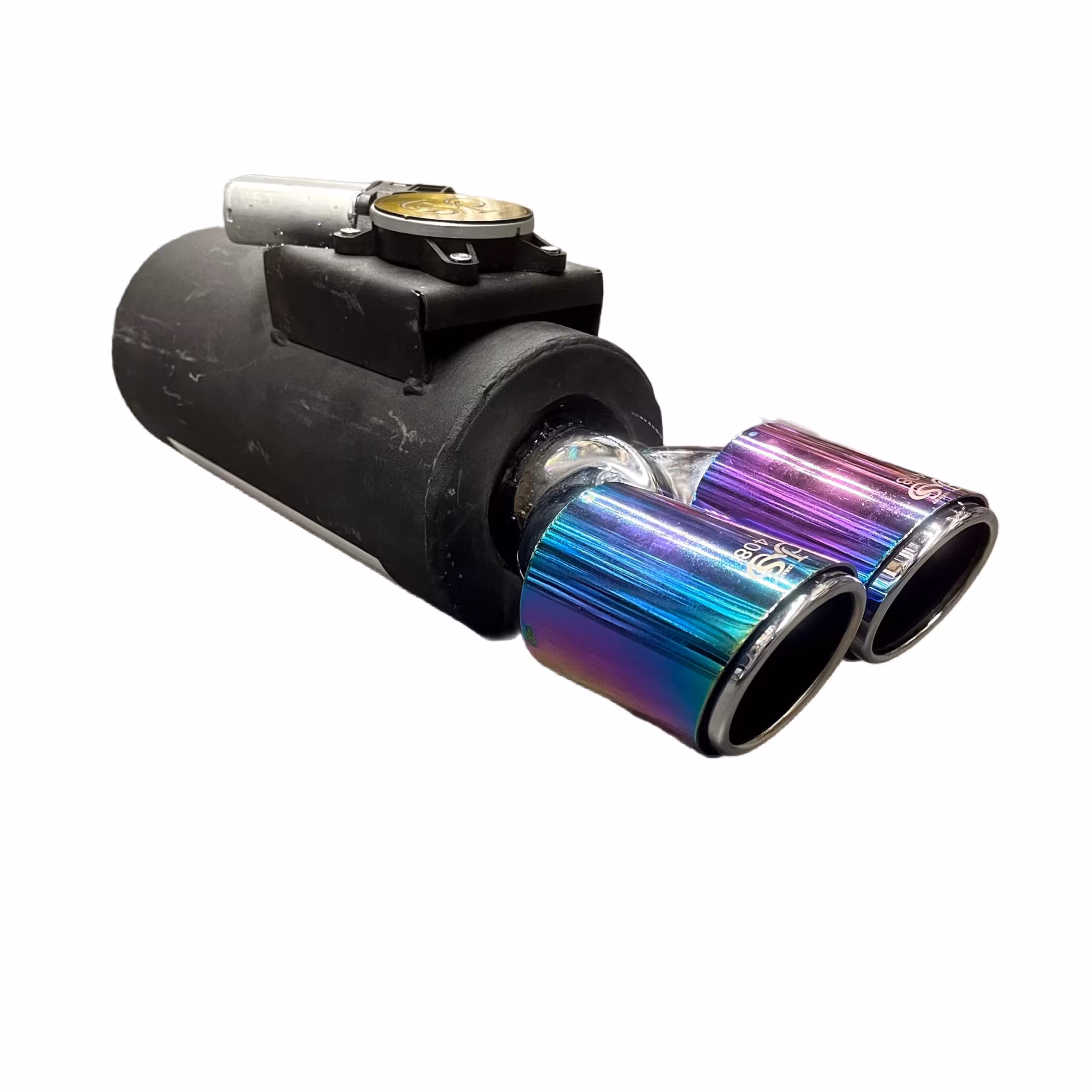 منبع اگزوز ریموت دار دولول آگرا هفت رنگ مناسب همه خودروها برند جی اس