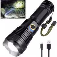 چراغ قوه دستی قدرتمند Rechargeable LED Flashlights, 90000 High Lumens