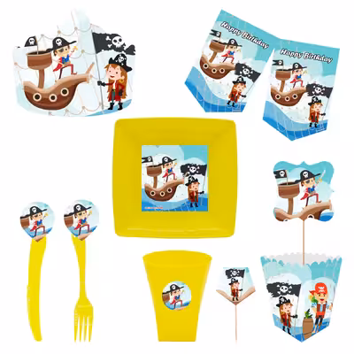  مجموعه 72 عددی تم تولد طرح دزدان دریایی