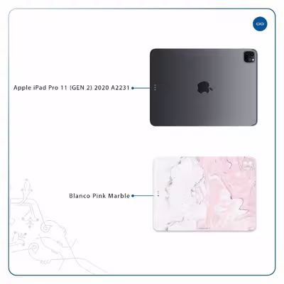 برچسب پوششی ماهوت مدل Blanco-Pink-Marble مناسب برای تبلت اپل iPad Pro 11 (GEN 2) 2020 A2231