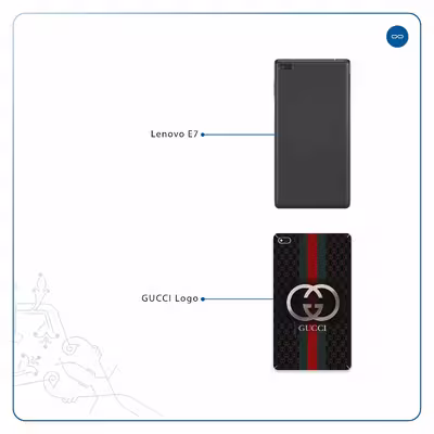 برچسب پوششی ماهوت مدل GUCCI-Logo مناسب برای تبلت لنوو E7