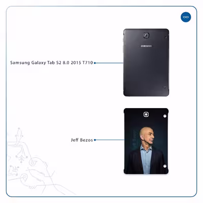 برچسب پوششی ماهوت مدل Jeff Bezos مناسب برای تبلت سامسونگ Galaxy Tab S2 8.0 2015 T710