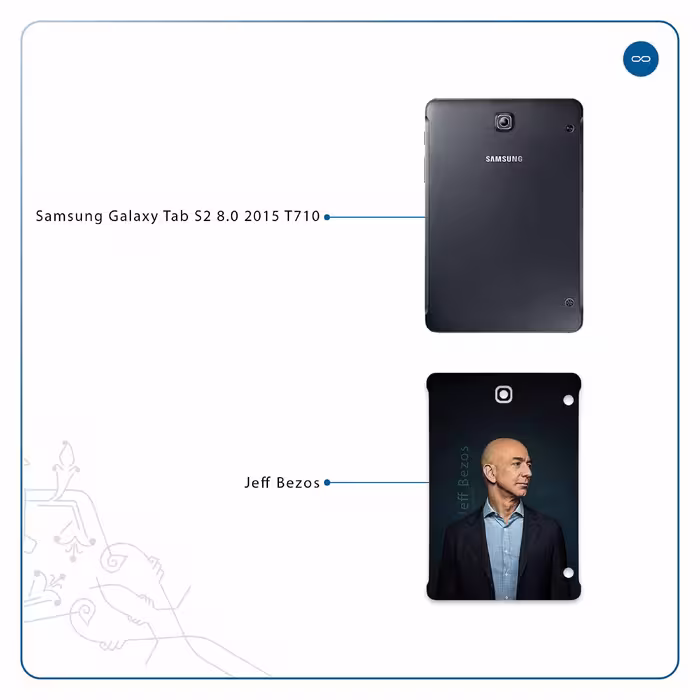 برچسب پوششی ماهوت مدل Jeff Bezos مناسب برای تبلت سامسونگ Galaxy Tab S2 8.0 2015 T710