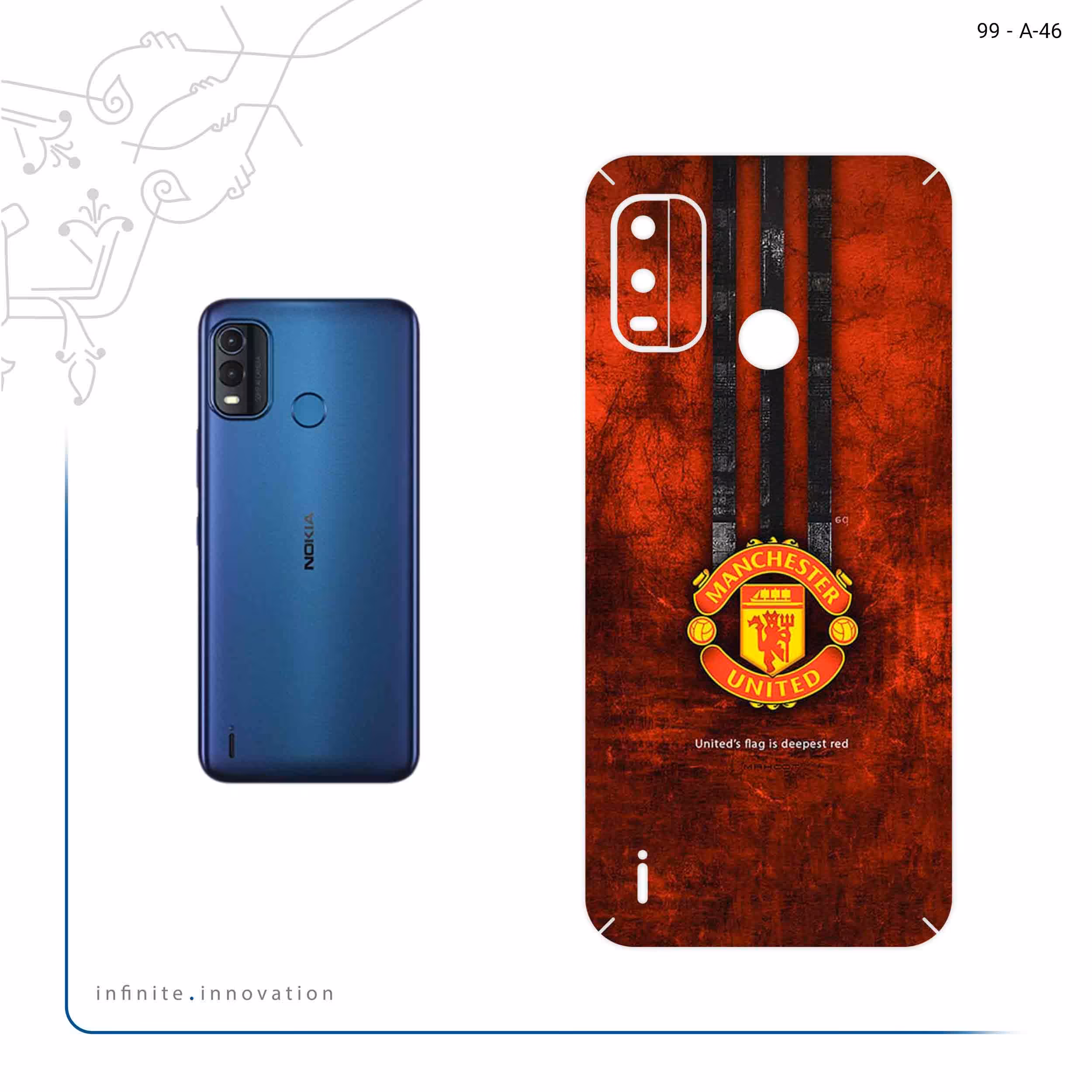 برچسب پوششی ماهوت مدل Manchester_United مناسب برای گوشی موبایل نوکیا G11 Plus