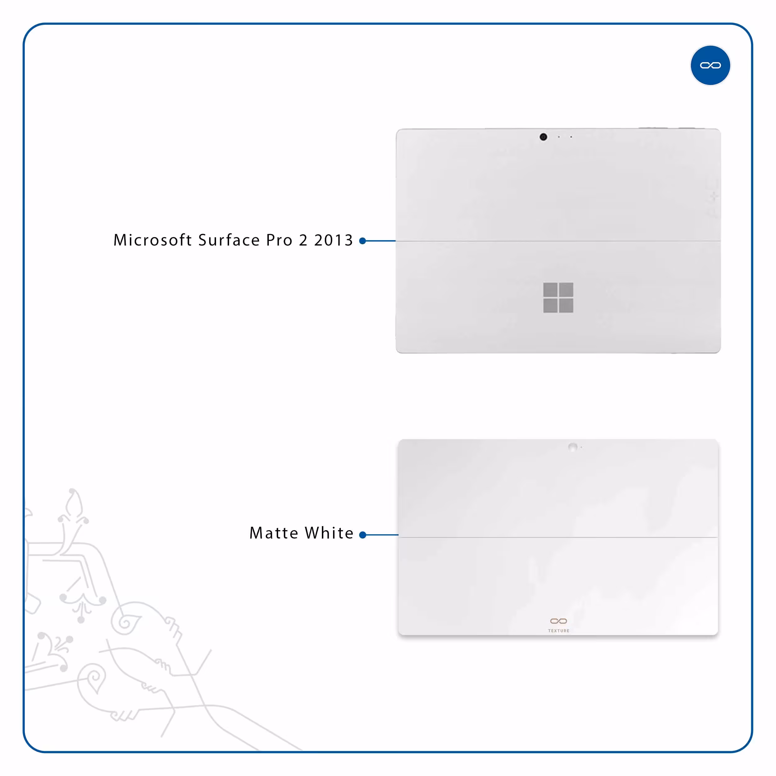 برچسب پوششی ماهوت مدل Matte-White مناسب برای تبلت مایکروسافت Surface Pro 2 2013