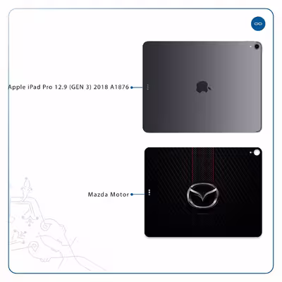 برچسب پوششی ماهوت مدل Mazda Motor مناسب برای تبلت اپل iPad Pro 12.9 (GEN 3) 2018 A1876