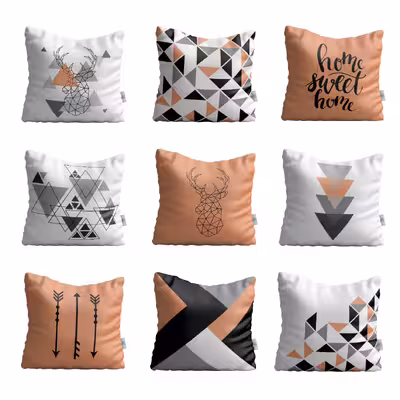 کاور کوسن شمسه نگار مدل خانه شیرین کد RW-506 مجموعه 9 عددی