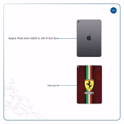 برچسب پوششی ماهوت مدل Ferrari مناسب برای تبلت اپل iPad mini (GEN 5) 2019 A2126