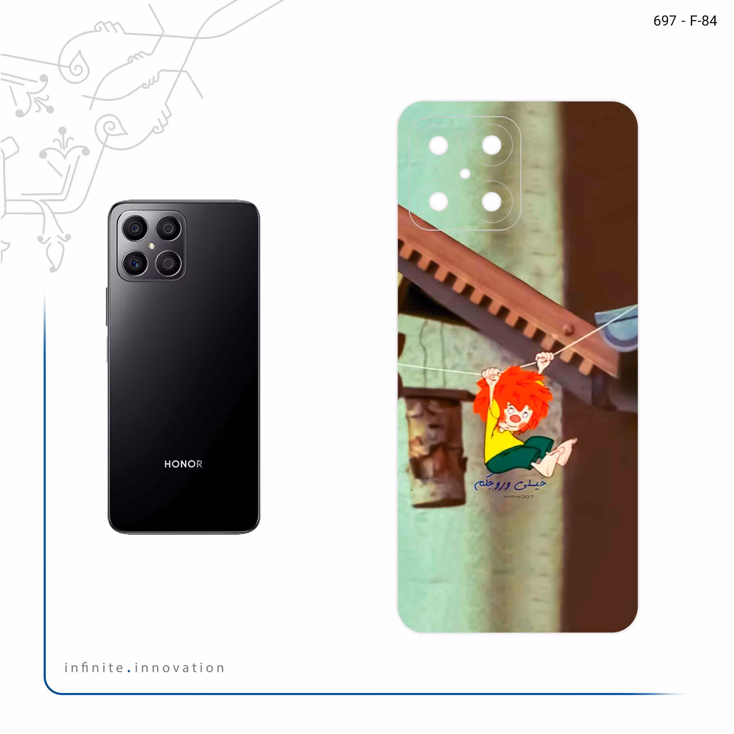 برچسب پوششی ماهوت مدل Meister Eder und sein Pumuckl مناسب برای گوشی موبایل آنر X8